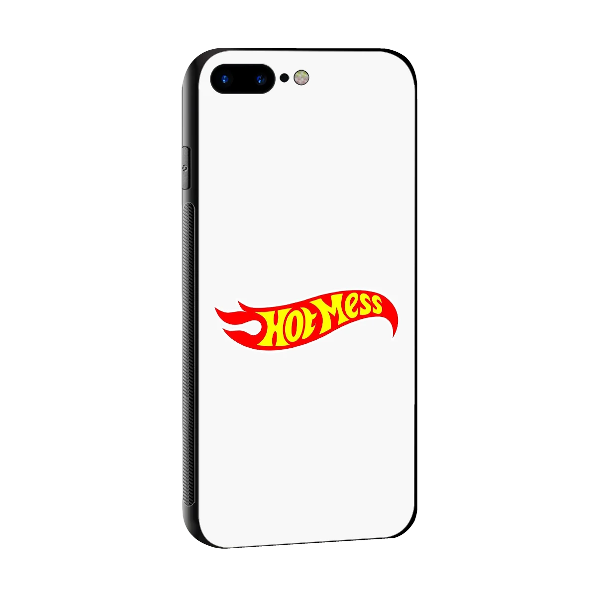 Hot Mess sleek iphone 8 plus cover with tempered glass back and TPU edges