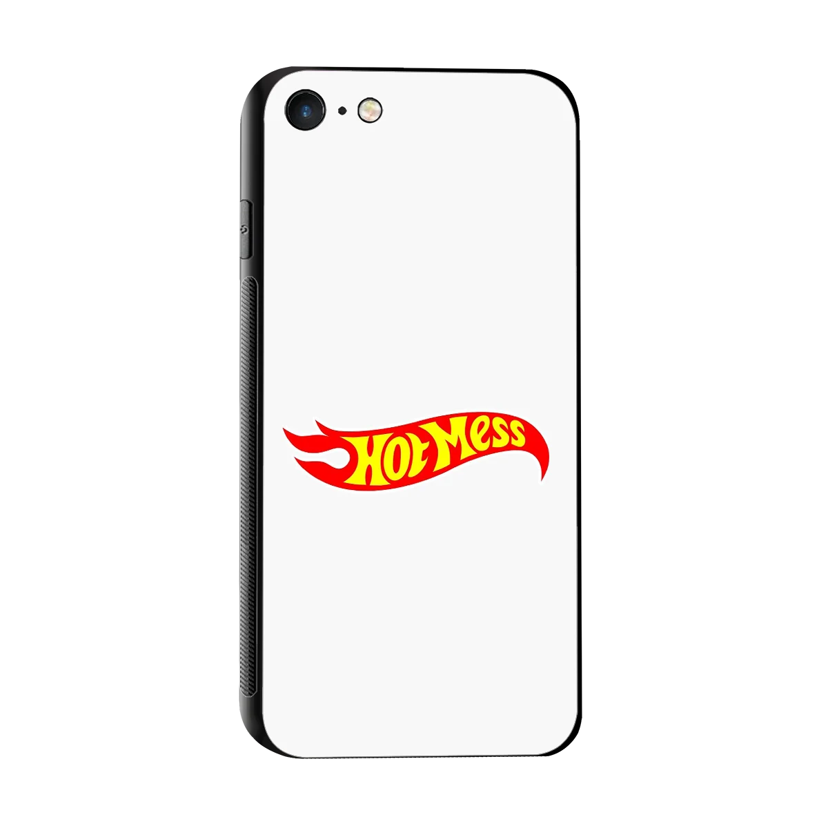Hot Mess sleek iphone 7 cover with tempered glass back and TPU edges