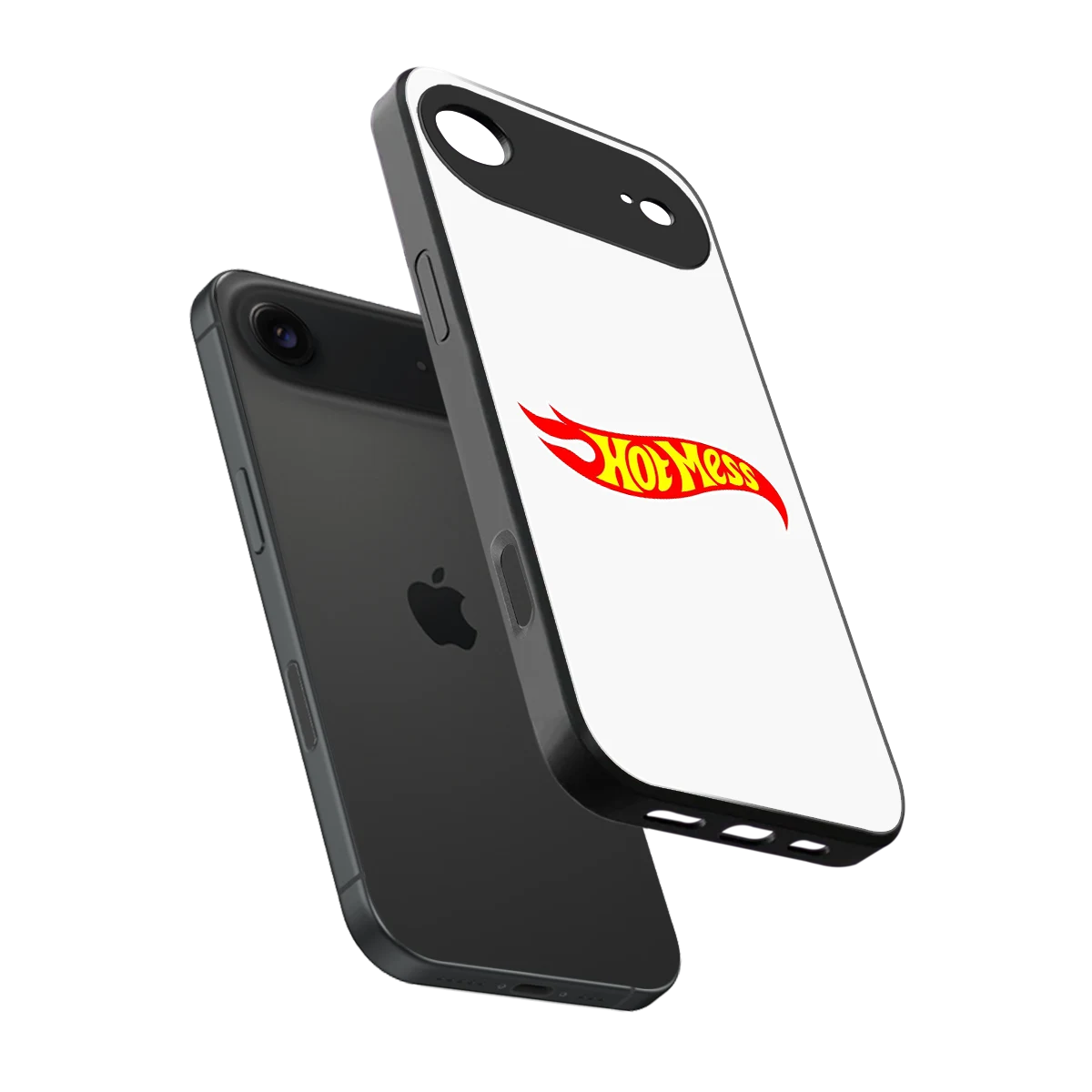 Hot Mess sleek iphone air cover with tempered glass back and TPU edges