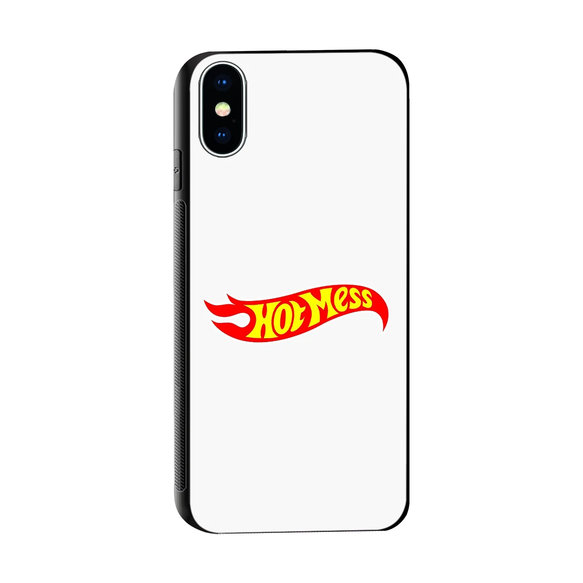 Hot Mess sleek iphone x cover with tempered glass back and TPU edges