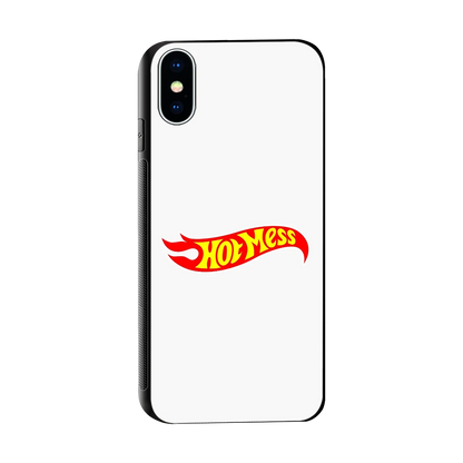 Hot Mess sleek iphone x cover with tempered glass back and TPU edges