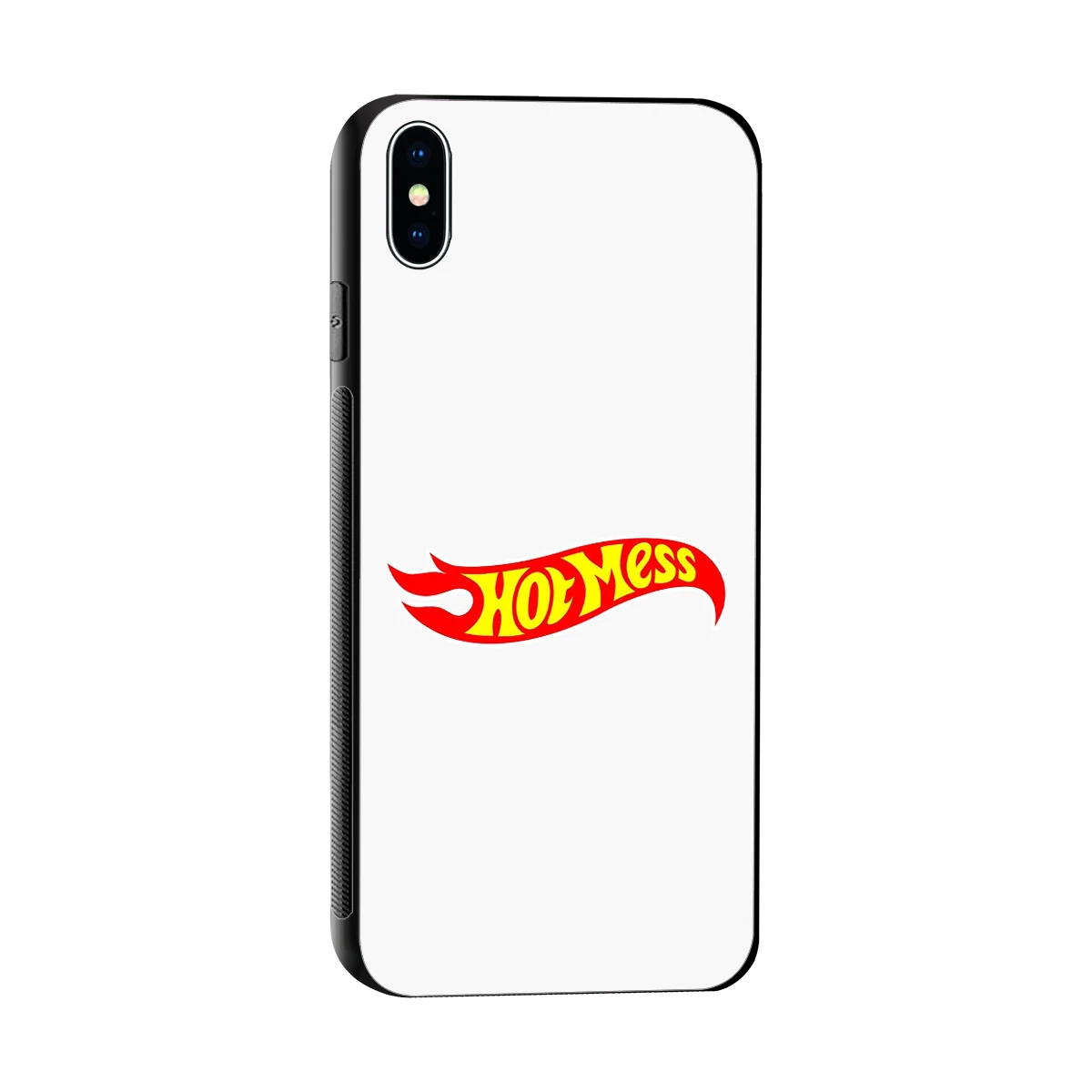 Hot Mess sleek iphone xs max cover with tempered glass back and TPU edges