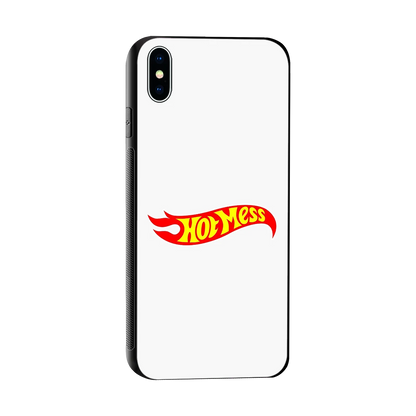 Hot Mess sleek iphone xs max cover with tempered glass back and TPU edges