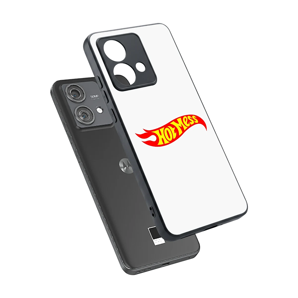 Hot Mess sleek motorola edge 40 neo 5g cover with tempered glass back and TPU edges