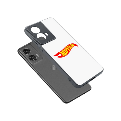 Hot Mess sleek motorola edge 50 fusion cover with tempered glass back and TPU edges