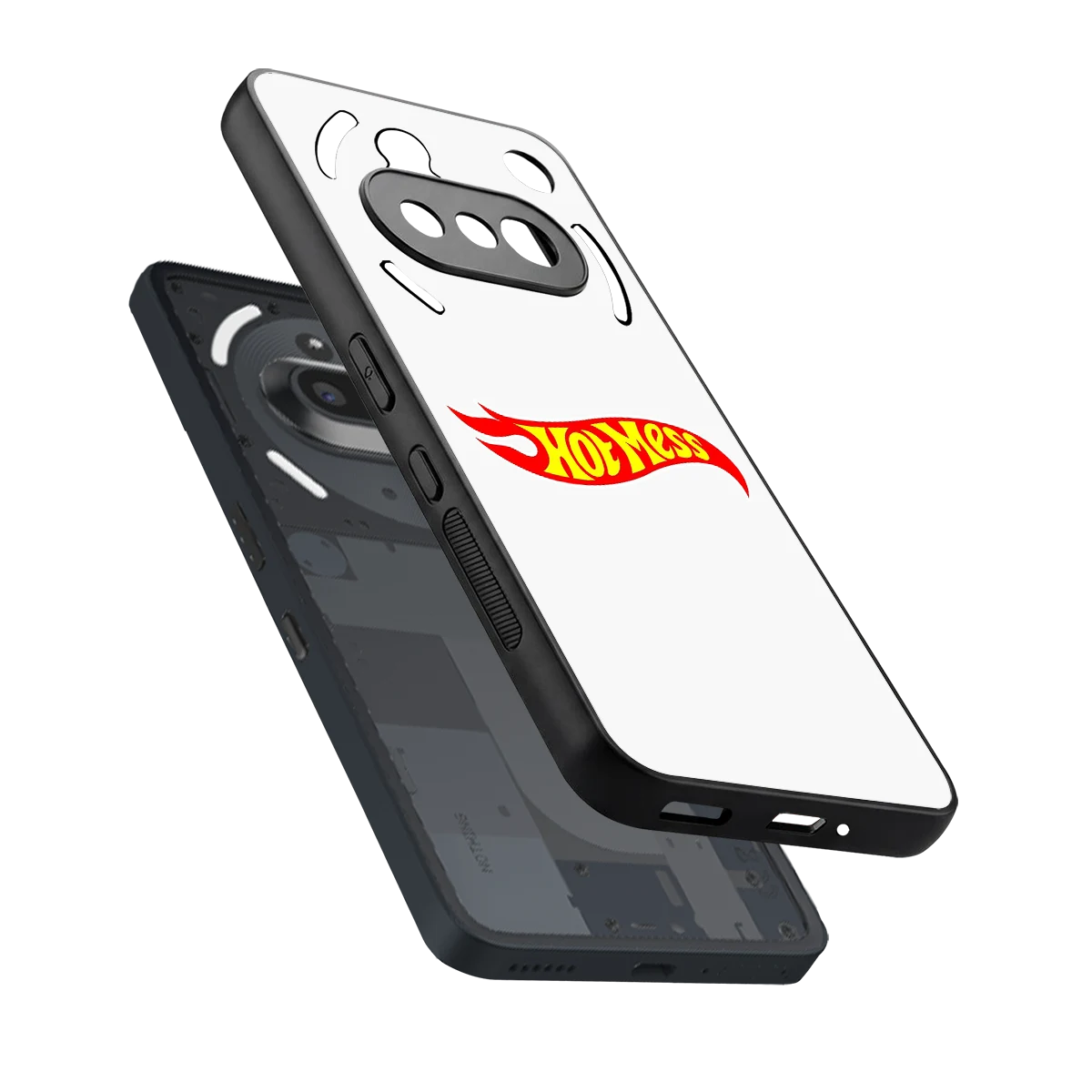 Hot Mess sleek nothing phone 3a cover with tempered glass back and TPU edges
