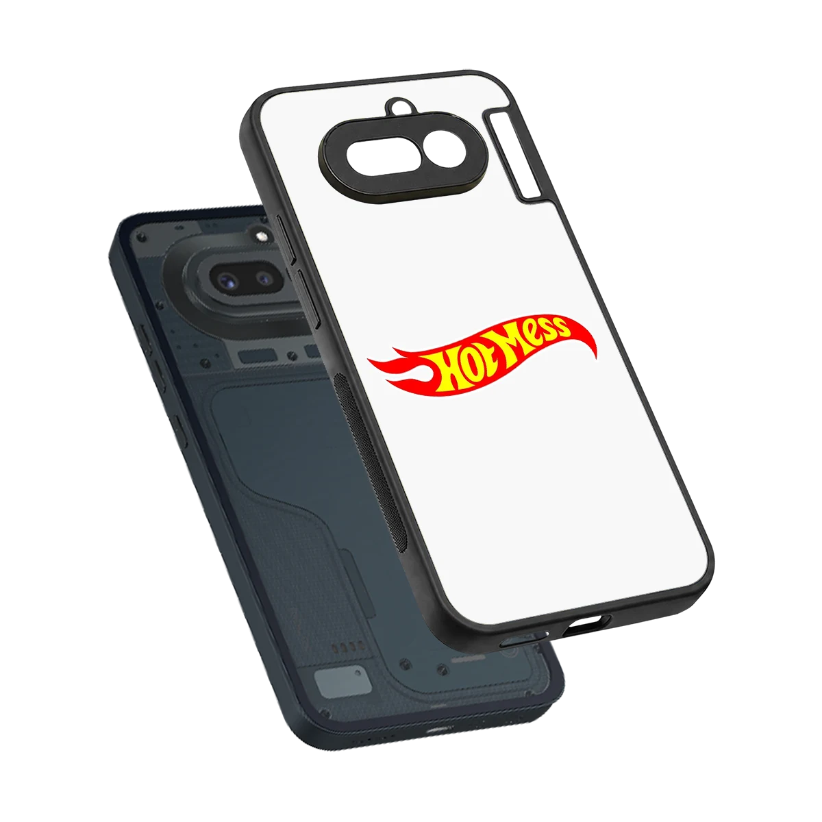 Hot Mess sleek nothing phone 4a cover with tempered glass back and TPU edges