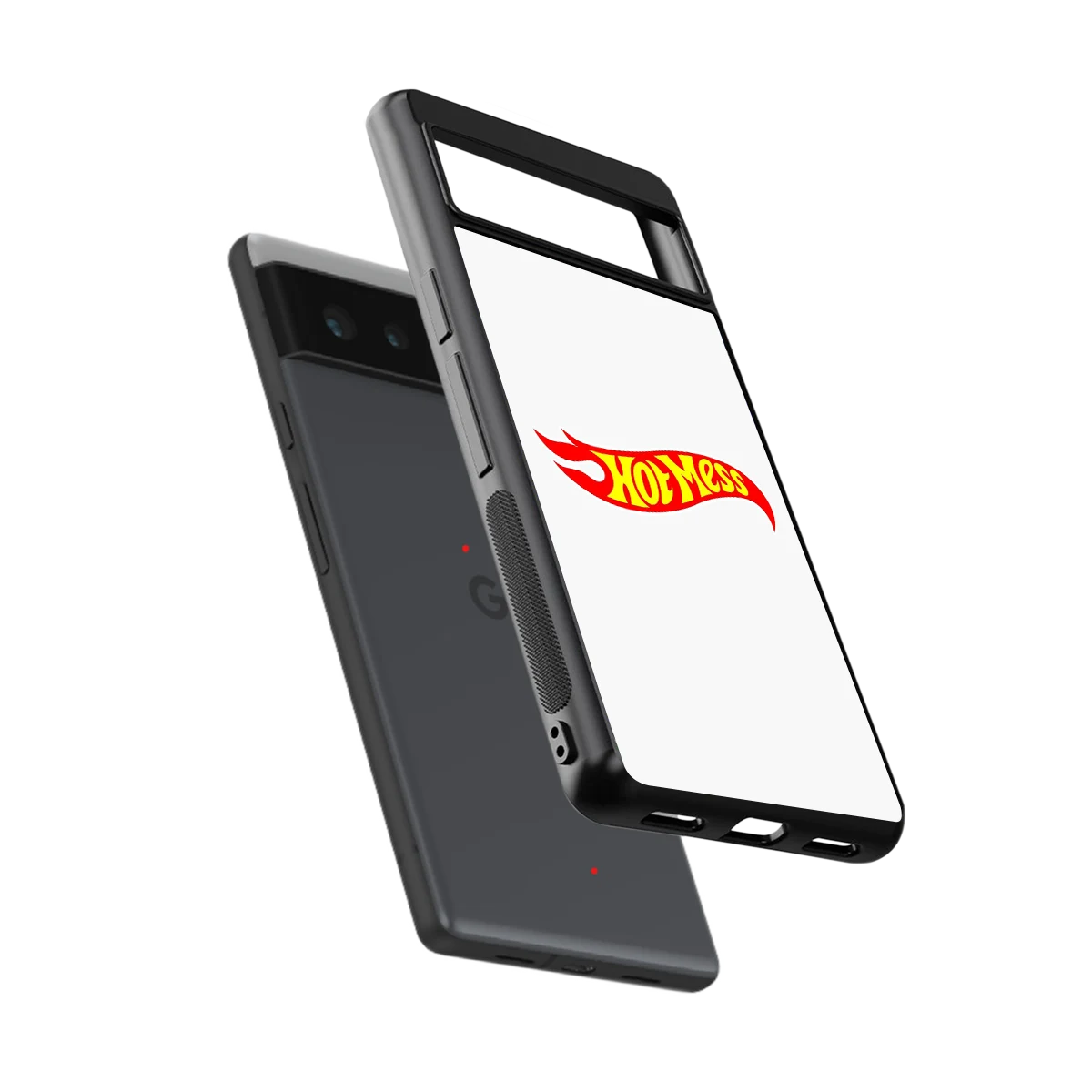 Hot Mess sleek google pixel 6 cover with tempered glass back and TPU edges