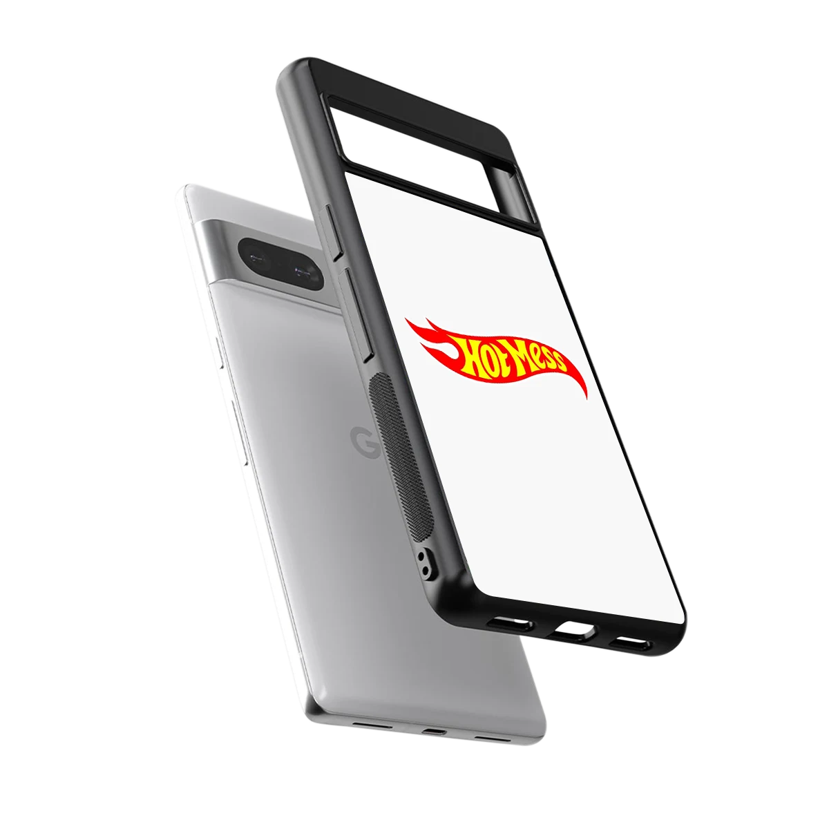 Hot Mess sleek google pixel 7 cover with tempered glass back and TPU edges