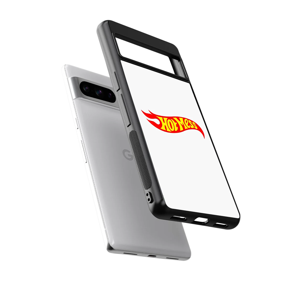 Hot Mess sleek google pixel 8 pro cover with tempered glass back and TPU edges