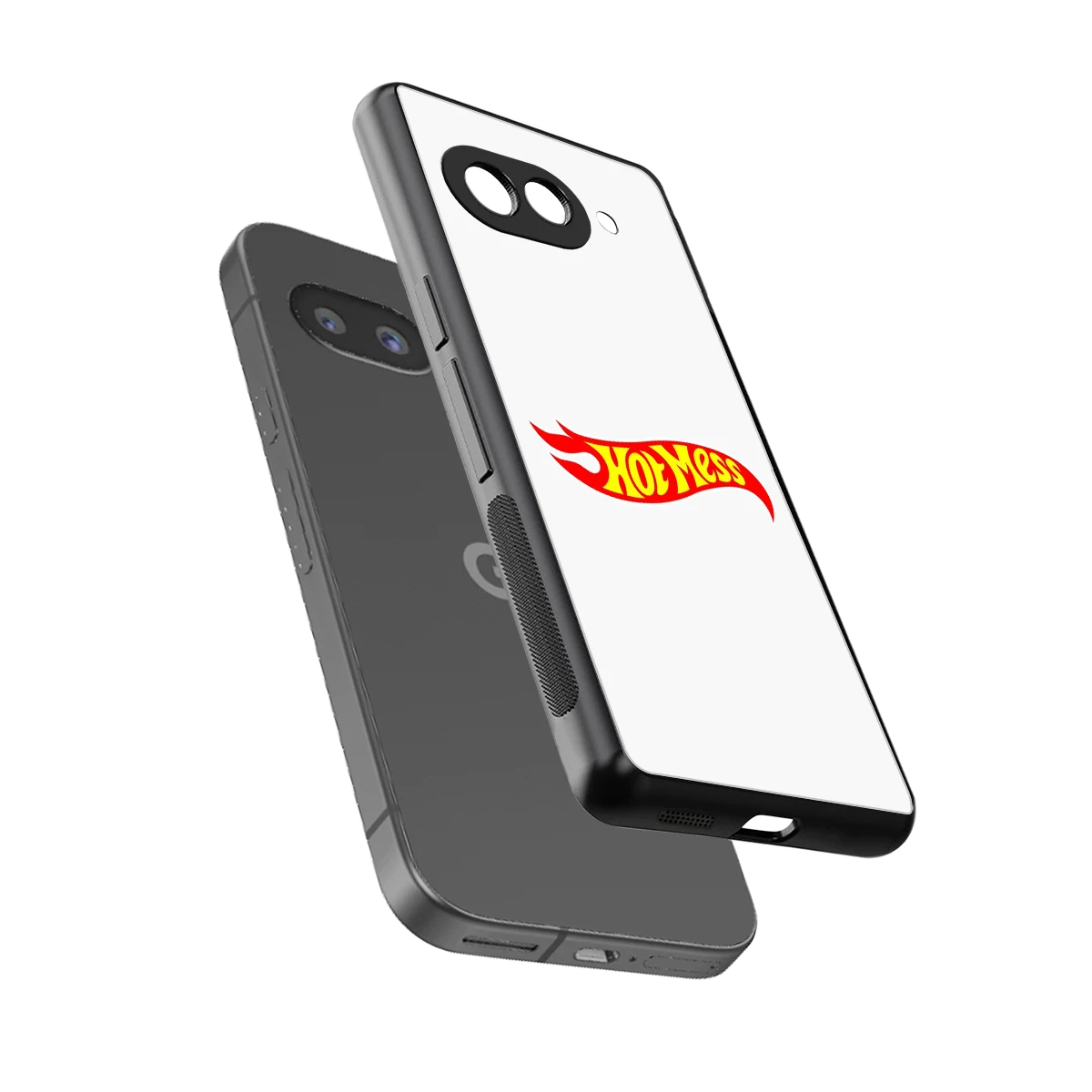 Hot Mess sleek google pixel 10a cover with tempered glass back and TPU edges