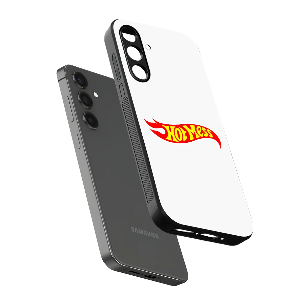 Hot Mess sleek samsung galaxy a55 5g cover with tempered glass back and TPU edges