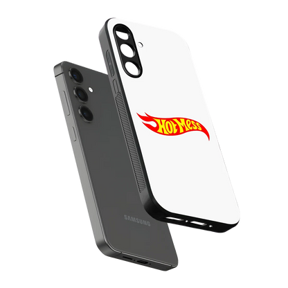 Hot Mess sleek samsung galaxy a55 5g cover with tempered glass back and TPU edges