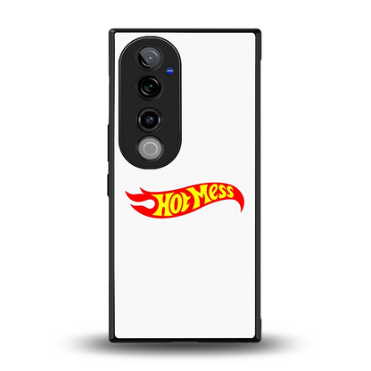 Hot Mess back phone cover | glass case for vivo v40 pro