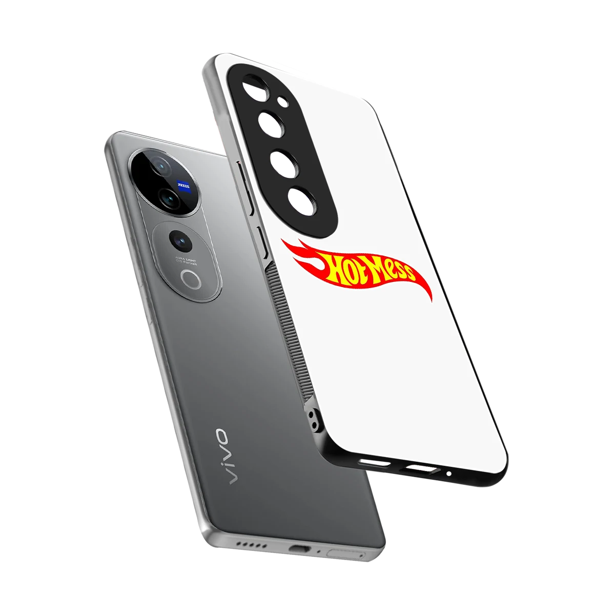 Hot Mess sleek vivo v40 pro cover with tempered glass back and TPU edges