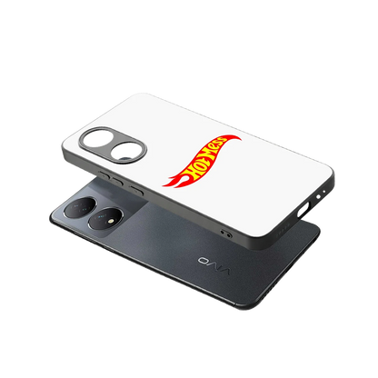 Hot Mess sleek Vivo-y100 cover with tempered glass back and TPU edges