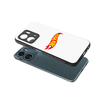 Hot Mess sleek vivo y16 cover with tempered glass back and TPU edges