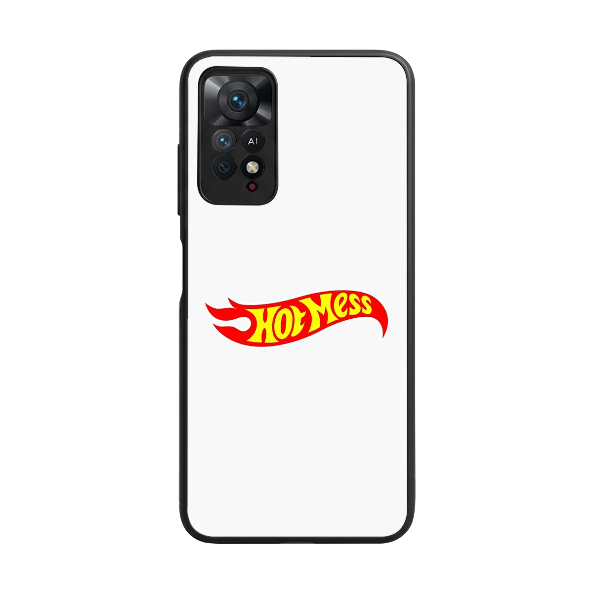 Hot Mess back phone cover | glass case for redmi note 11 pro