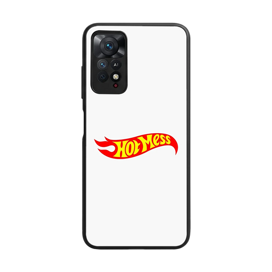 Hot Mess back phone cover | glass case for redmi note 11 pro