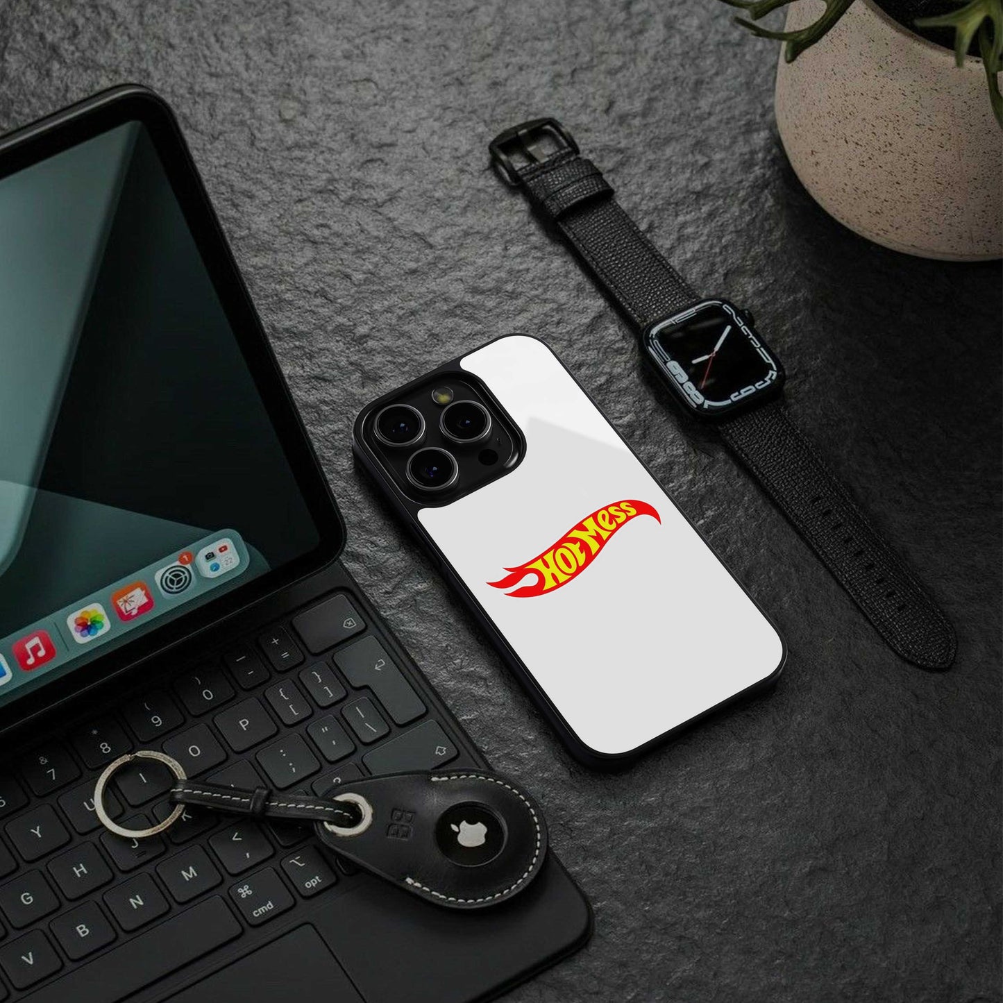 Hot Mess TPU glass hybrid case for iPhone 16 | premium mobile back cover