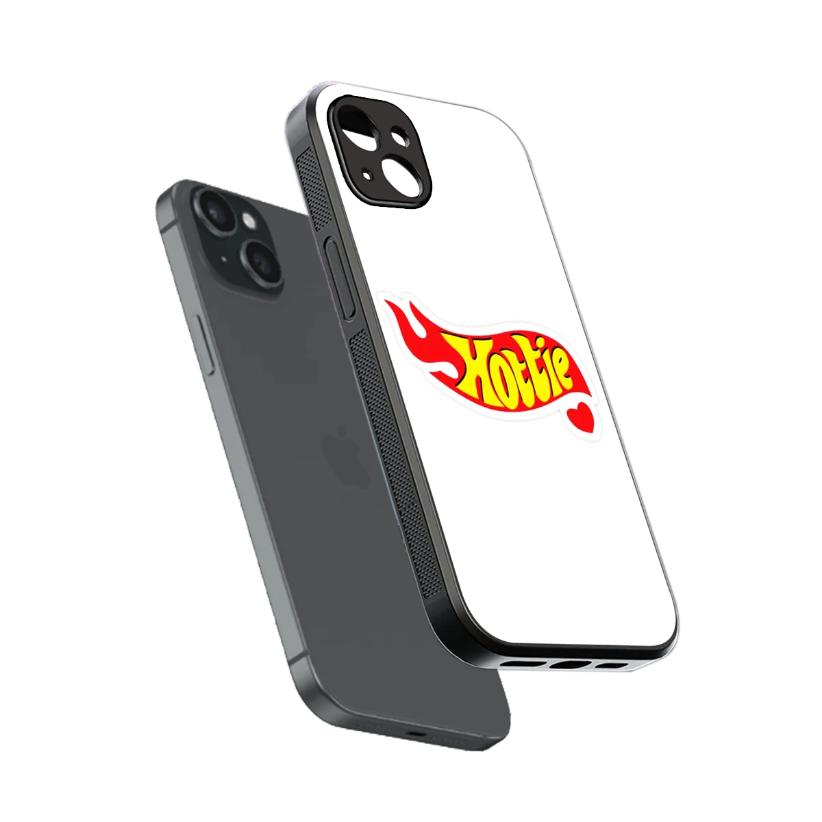 Hottie sleek iphone 14 plus cover with tempered glass back and TPU edges