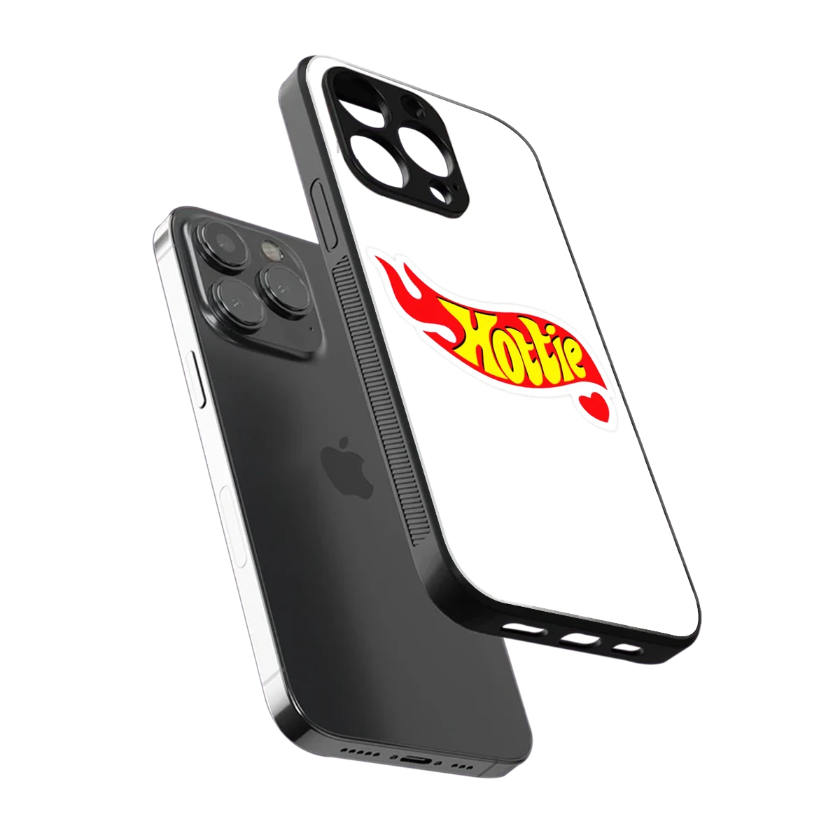 Hottie sleek iphone 15 pro max cover with tempered glass back and TPU edges