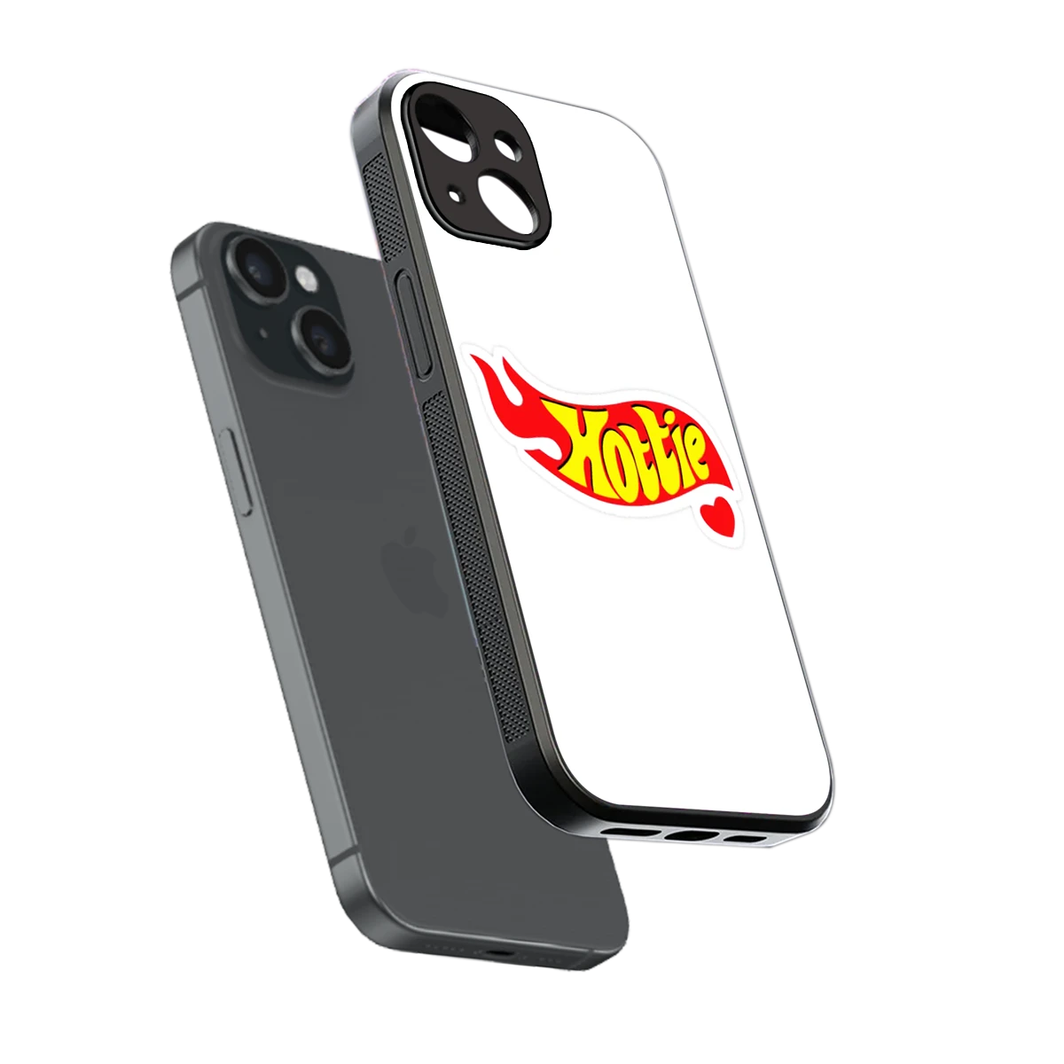 Hottie sleek iphone 15 cover with tempered glass back and TPU edges