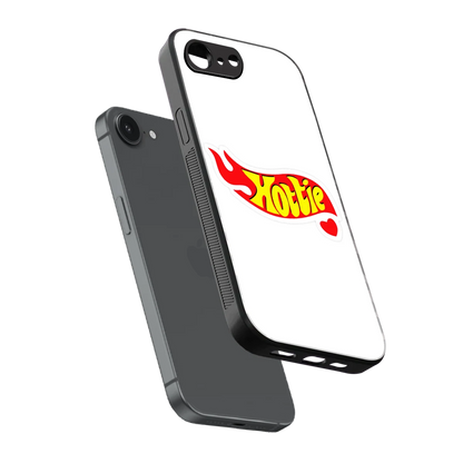 Hottie sleek iphone 17e cover with tempered glass back and TPU edges