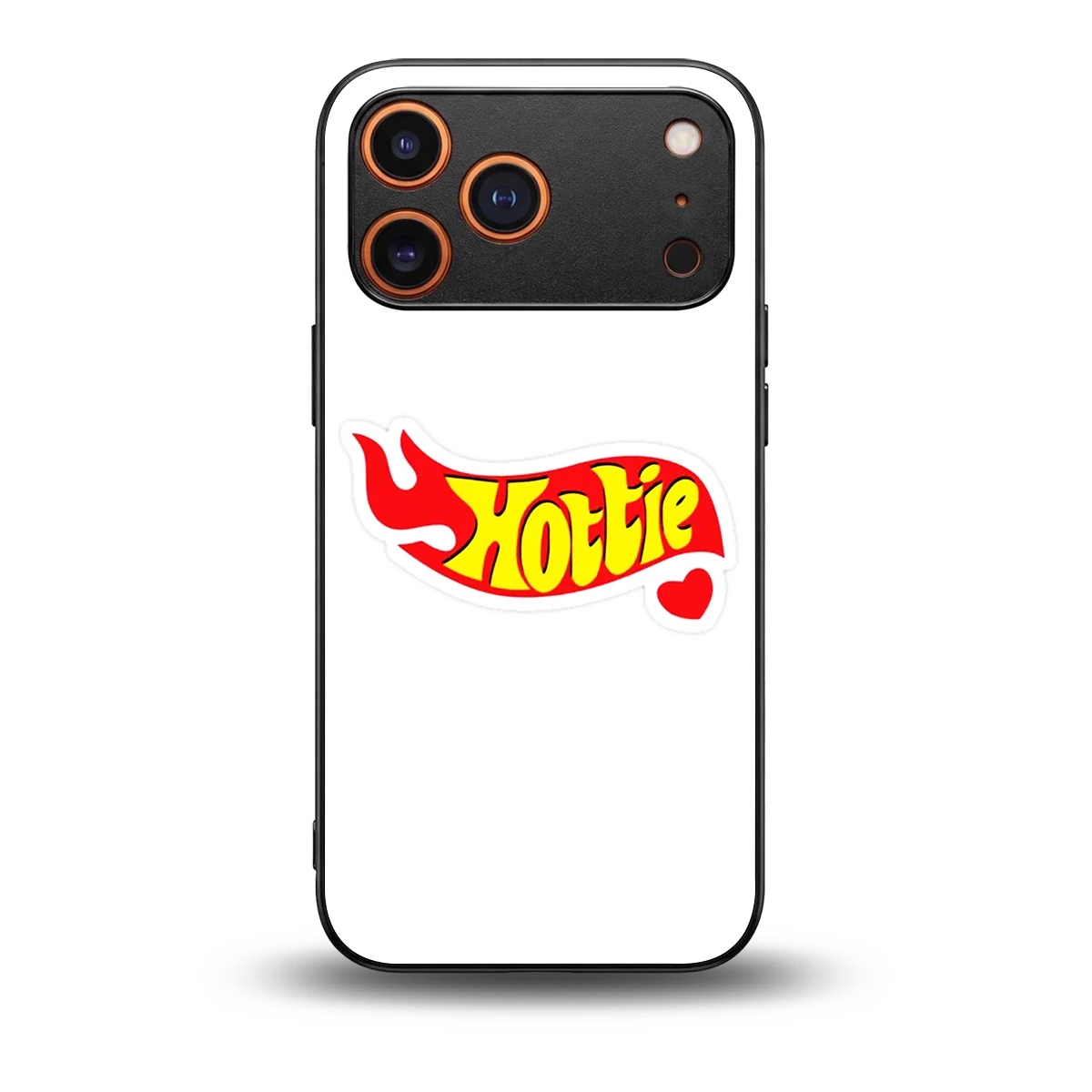 Hottie back phone cover | glass case for iphone 17 pro max