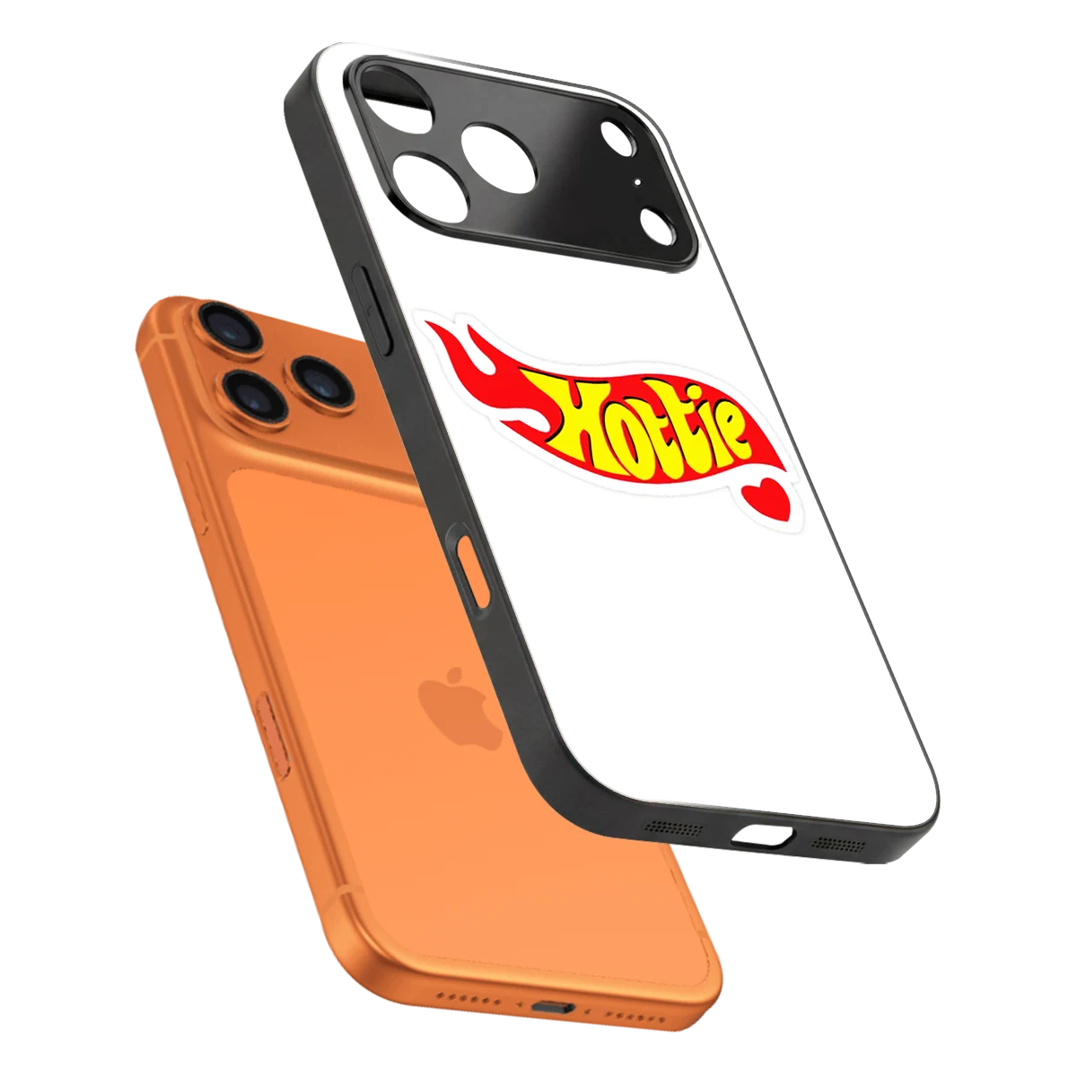 Hottie sleek iphone 17 pro cover with tempered glass back and TPU edges