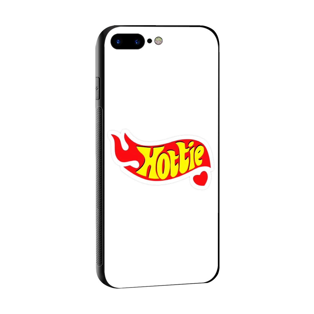 Hottie sleek iphone 8 plus cover with tempered glass back and TPU edges
