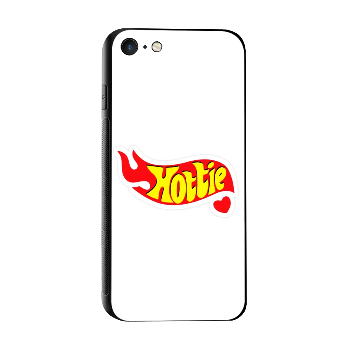 Hottie sleek iphone 7 cover with tempered glass back and TPU edges