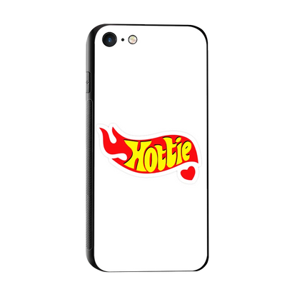 Hottie sleek iphone 7 cover with tempered glass back and TPU edges