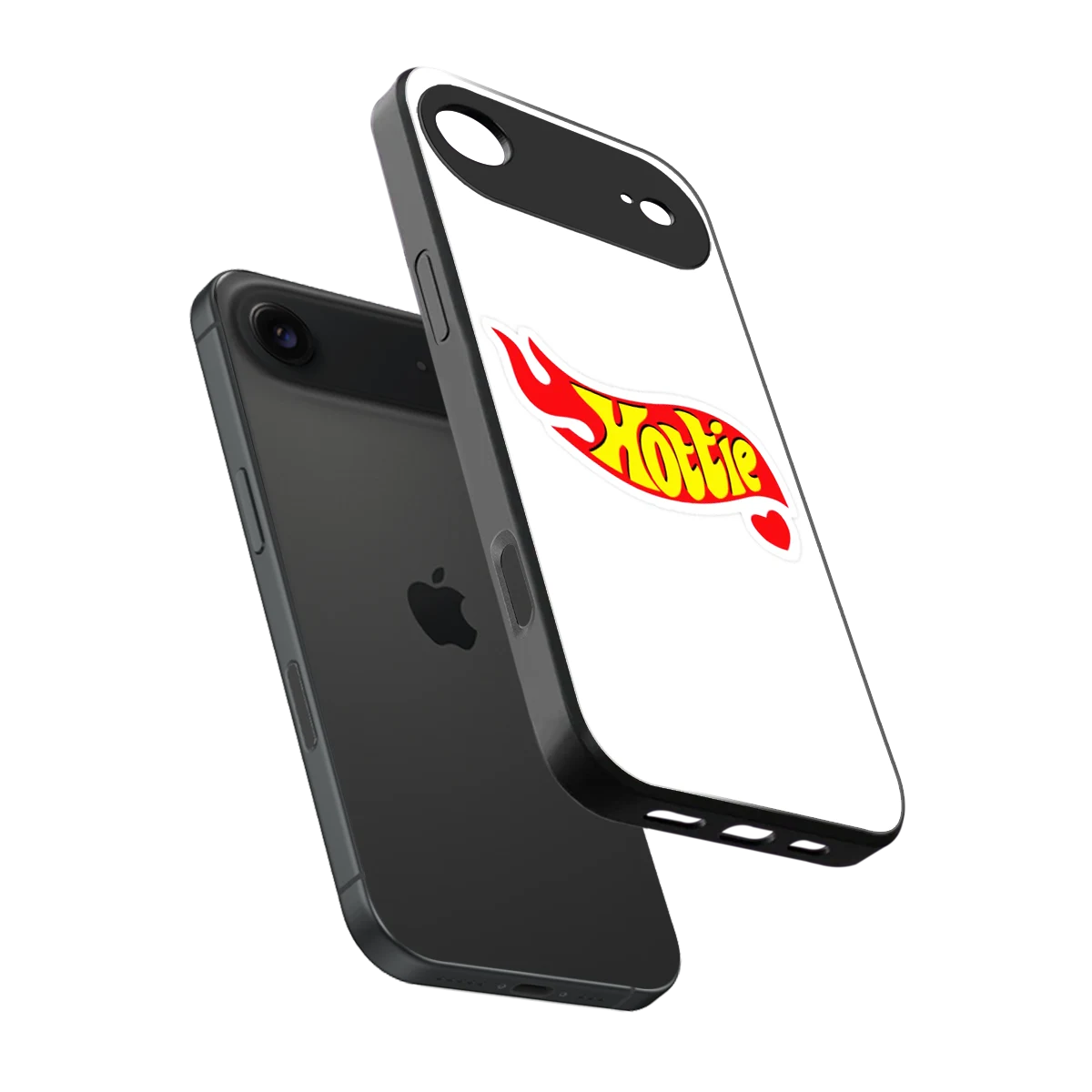 Hottie sleek iphone air cover with tempered glass back and TPU edges