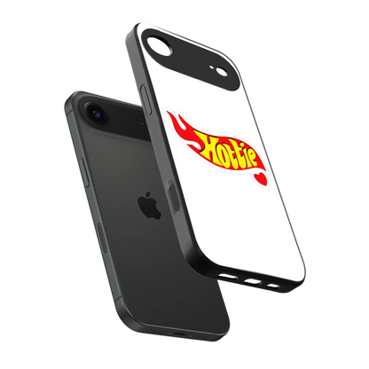 Hottie sleek iphone air cover with tempered glass back and TPU edges