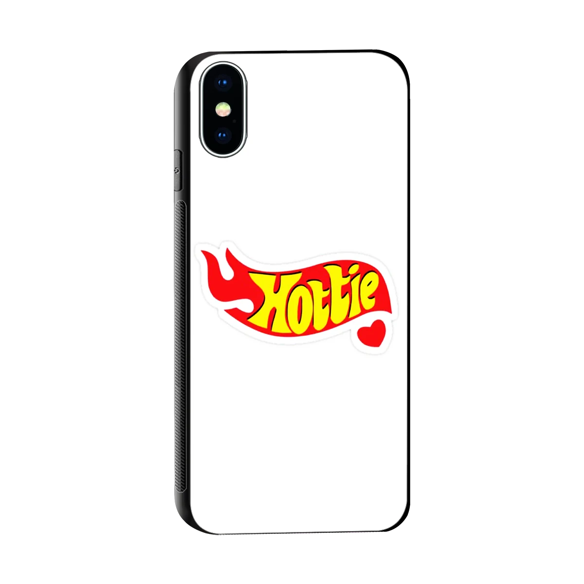 Hottie sleek iphone x cover with tempered glass back and TPU edges