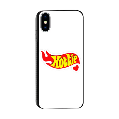 Hottie sleek iphone x cover with tempered glass back and TPU edges
