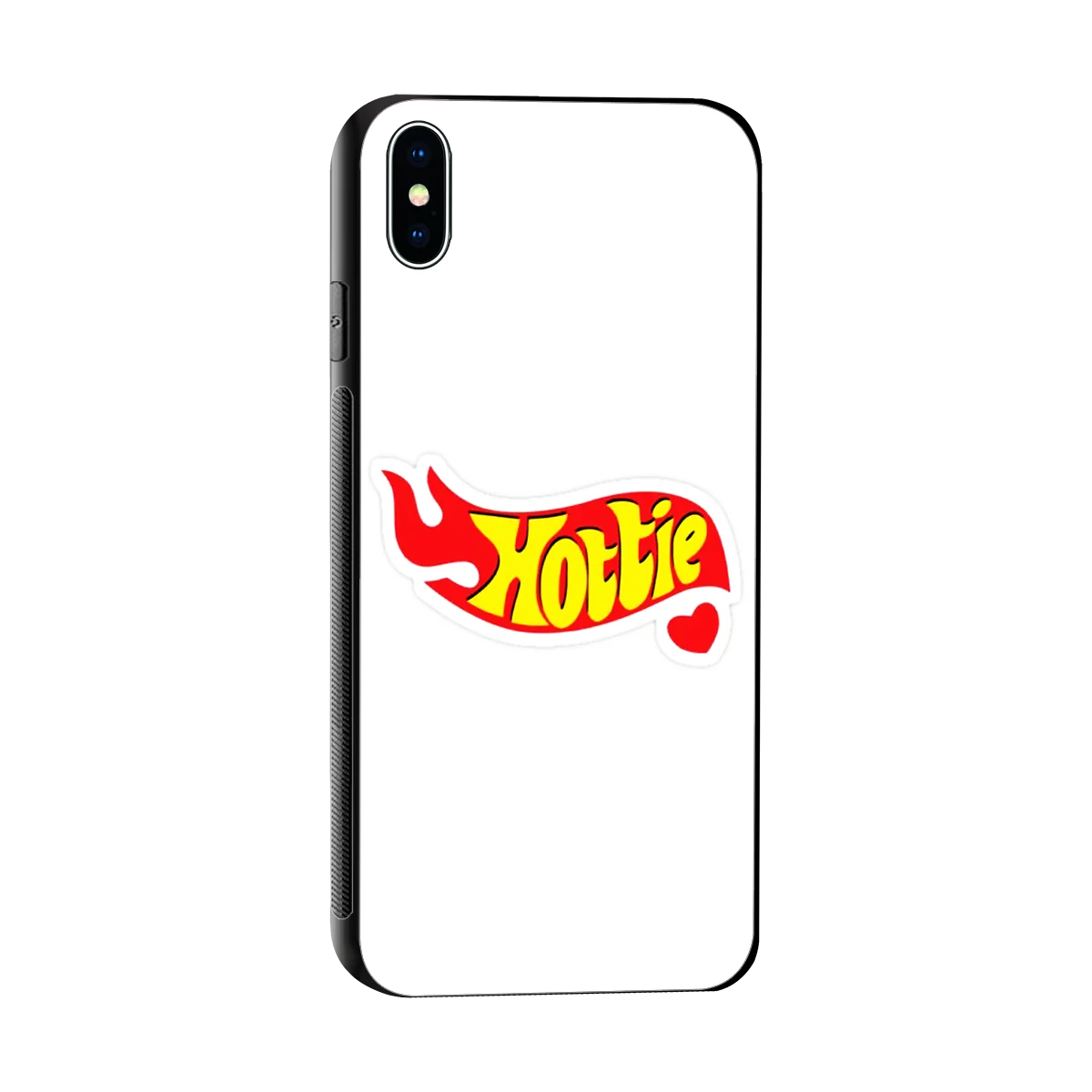 Hottie sleek iphone xs max cover with tempered glass back and TPU edges