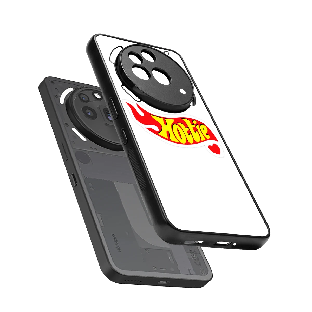 Hottie sleek nothing phone 3a pro cover with tempered glass back and TPU edges