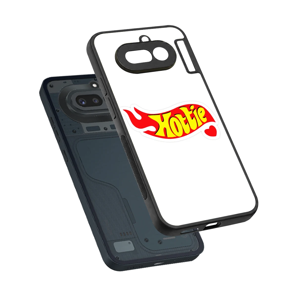 Hottie sleek nothing phone 4a cover with tempered glass back and TPU edges