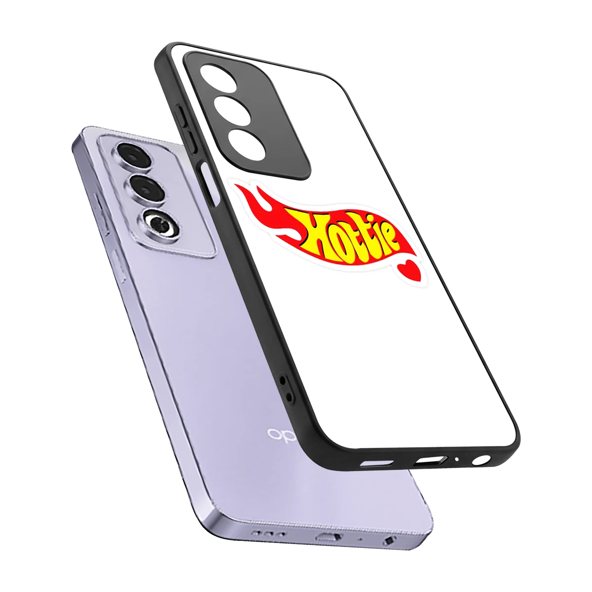 Hottie sleek oppo a3 pro cover with tempered glass back and TPU edges