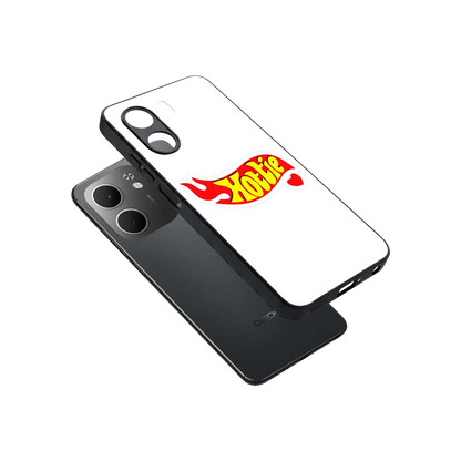 Hottie sleek oppo a5x 5g cover with tempered glass back and TPU edges