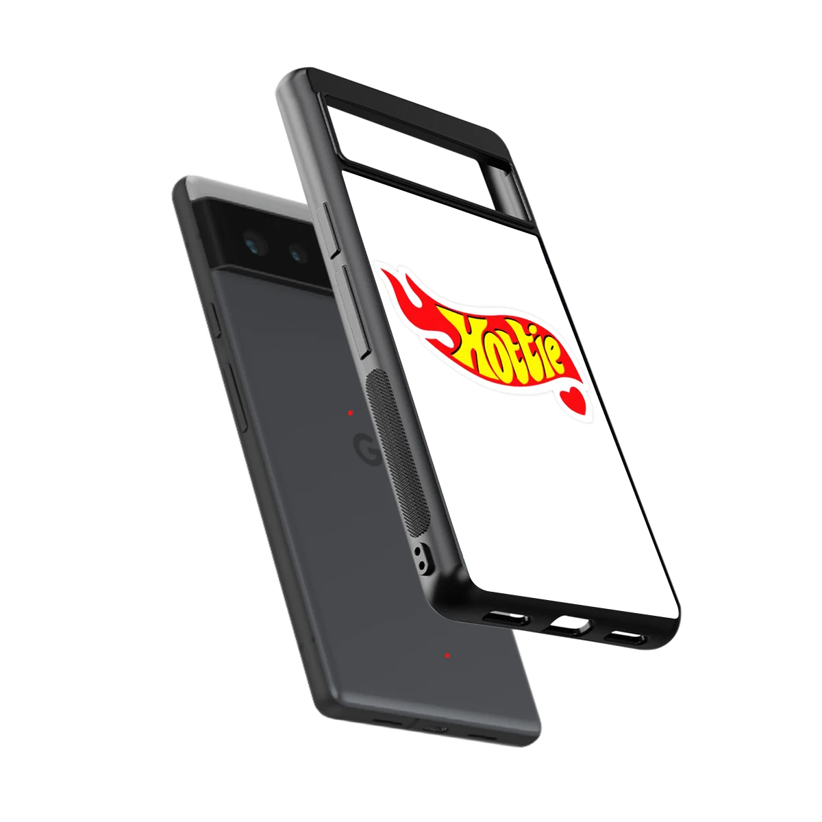 Hottie sleek google pixel 6a cover with tempered glass back and TPU edges