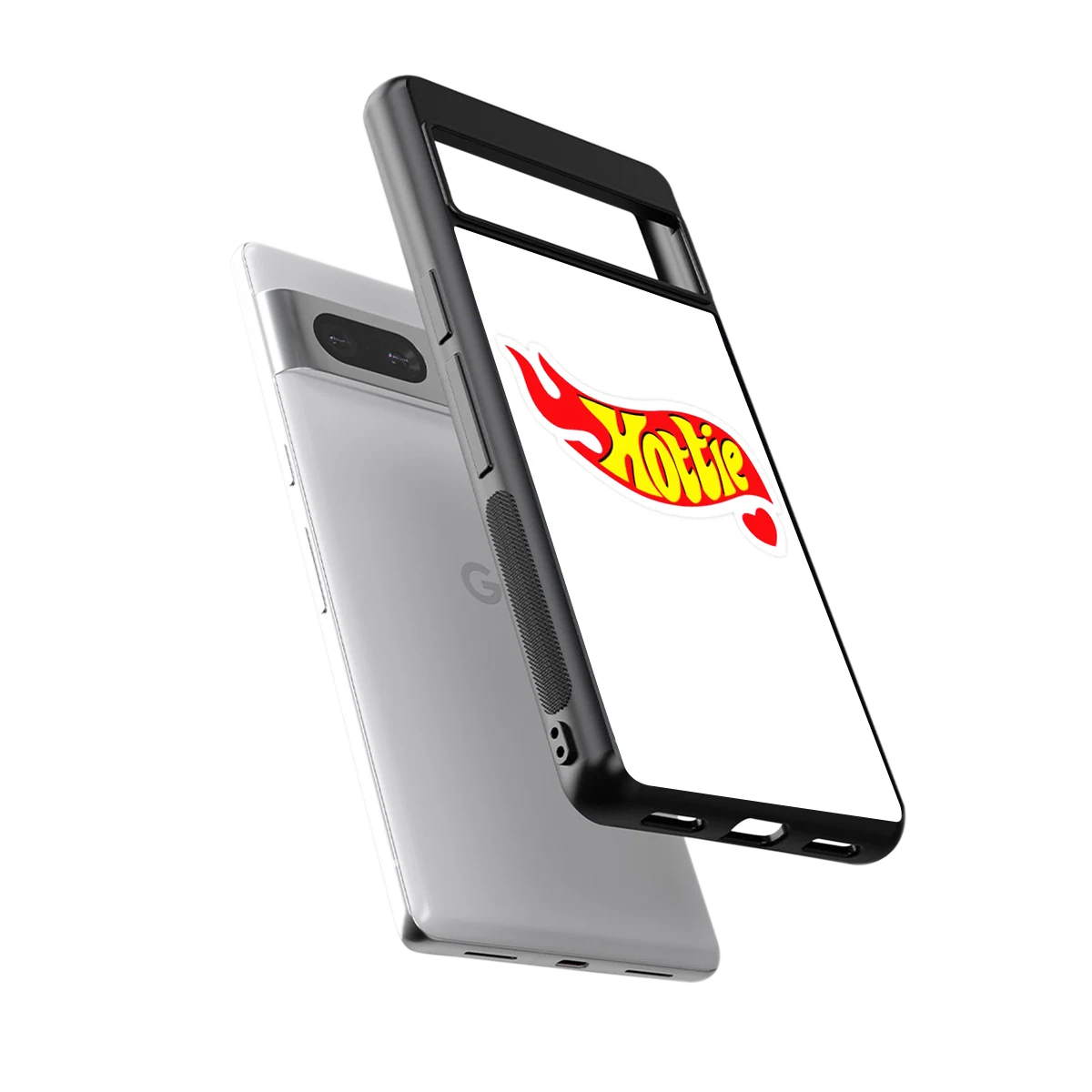 Hottie sleek google pixel 7a cover with tempered glass back and TPU edges