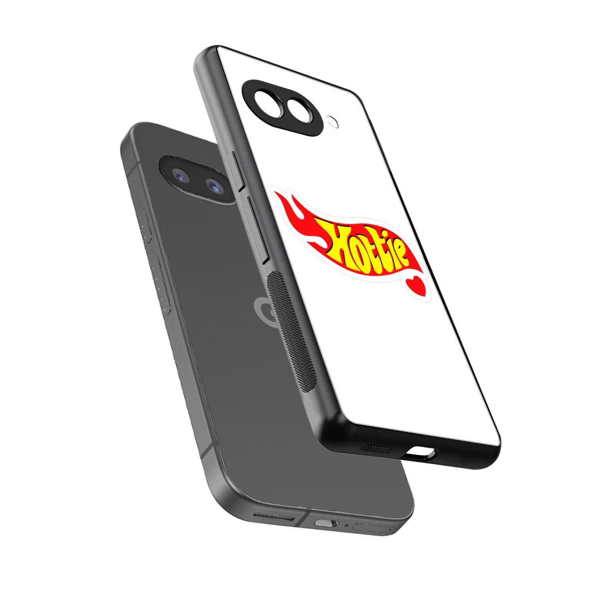 Hottie sleek google pixel 10a cover with tempered glass back and TPU edges
