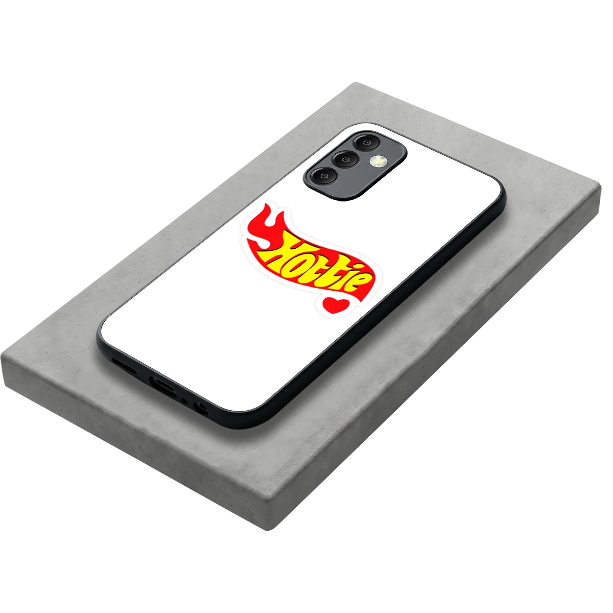 Hottie stylish phone case for samsung galaxy m14 5g | glossy glass and slim fit