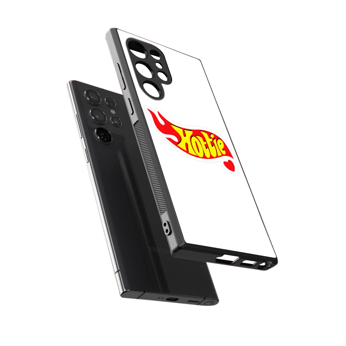 Hottie sleek samsung galaxy s23 ultra cover with tempered glass back and TPU edges