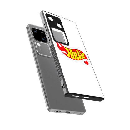 Hottie sleek vivo v30 cover with tempered glass back and TPU edges