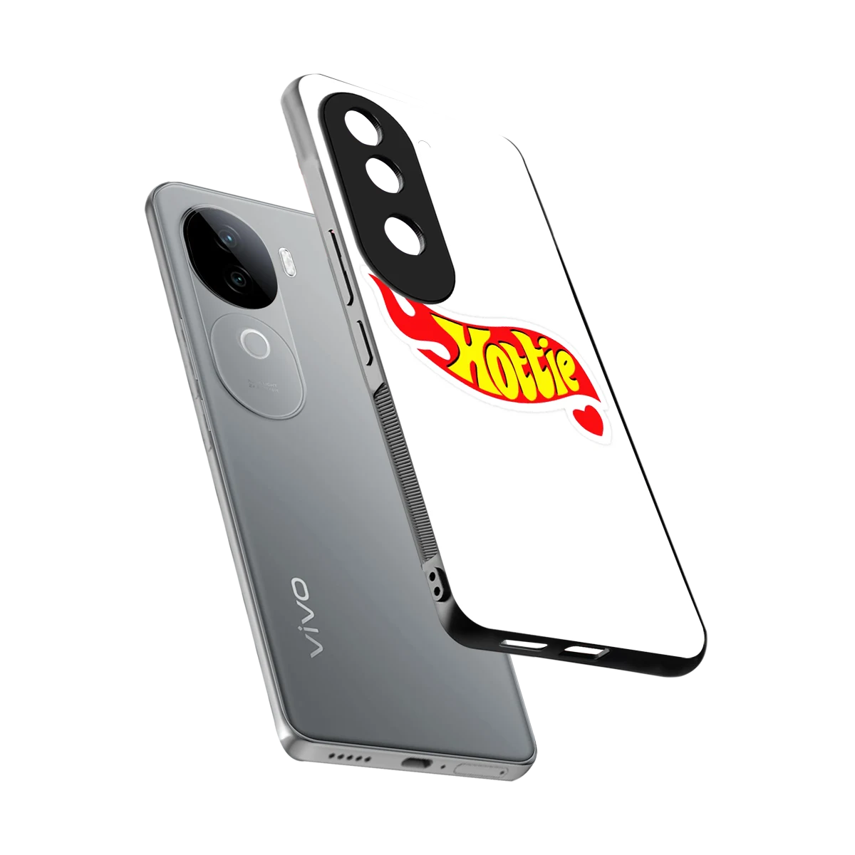 Hottie sleek vivo v40e cover with tempered glass back and TPU edges