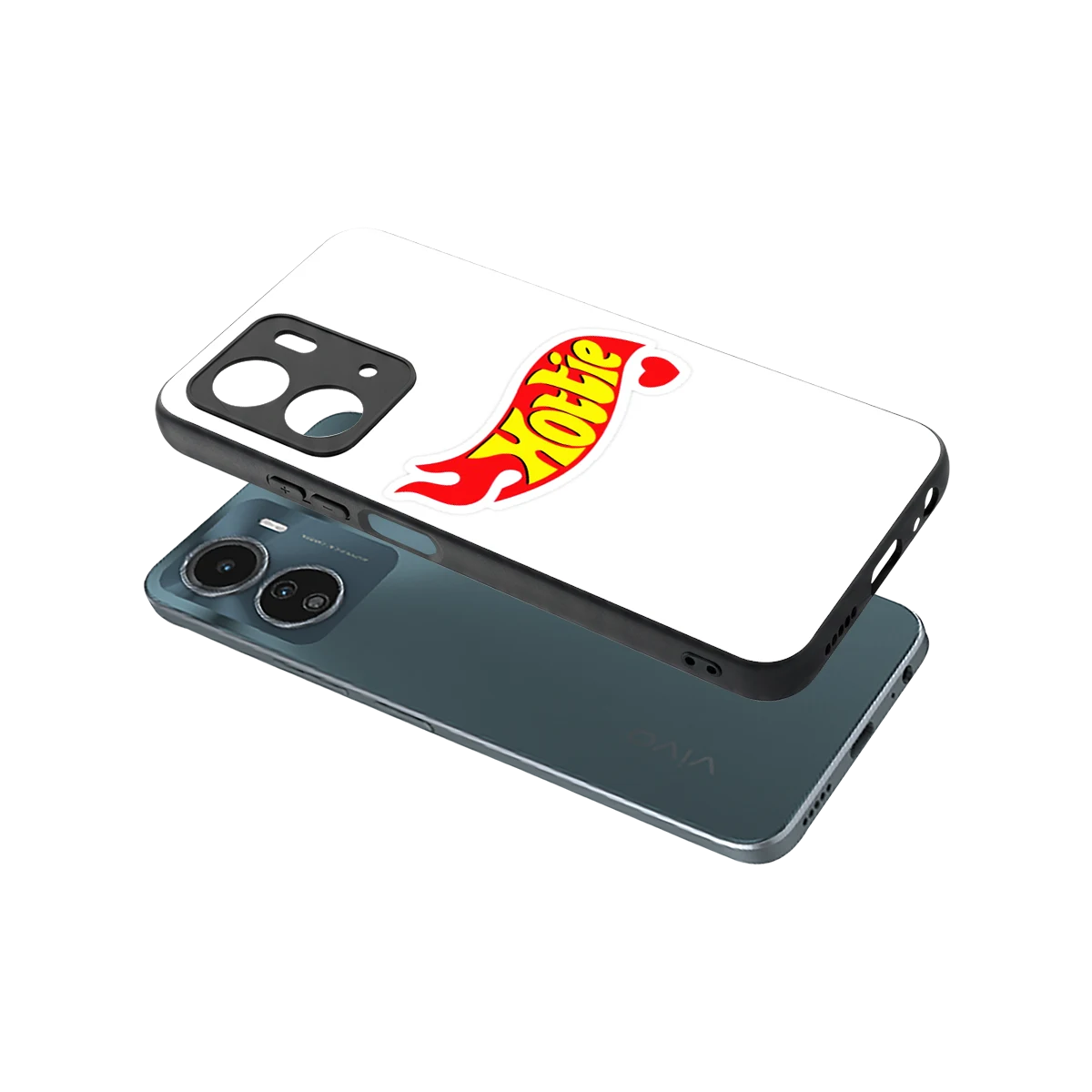 Hottie sleek vivo y16 cover with tempered glass back and TPU edges